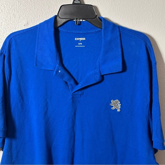 Express Men Royal Blue Casual Polo Shirt Short Sleeve size XL. - Picture 3 of 8